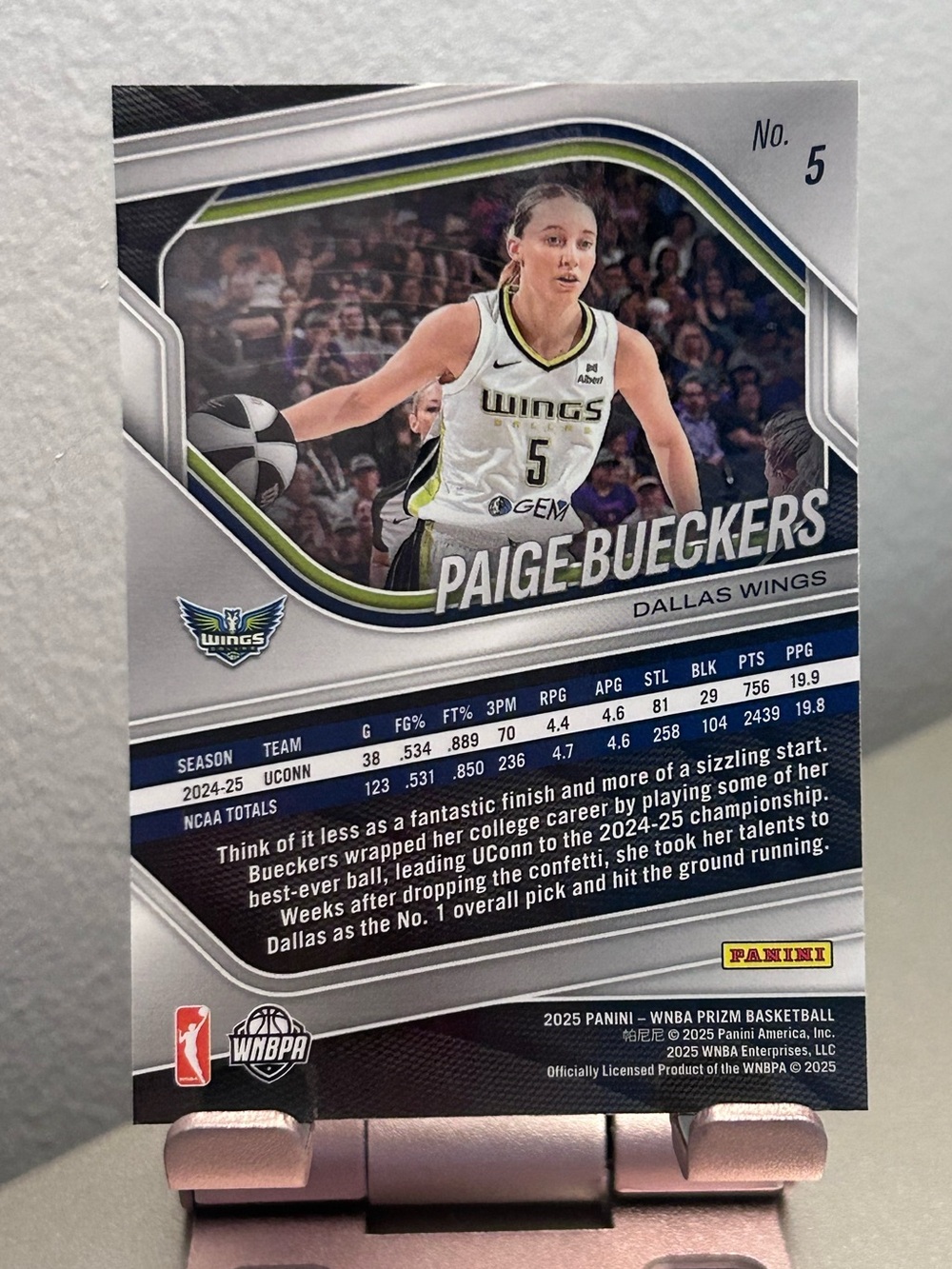 2025 Panini Prizm Paige Bueckers Rookie Card - Picture 2 of 2